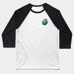 Christmas D20 Dice Aqua Baseball T-Shirt